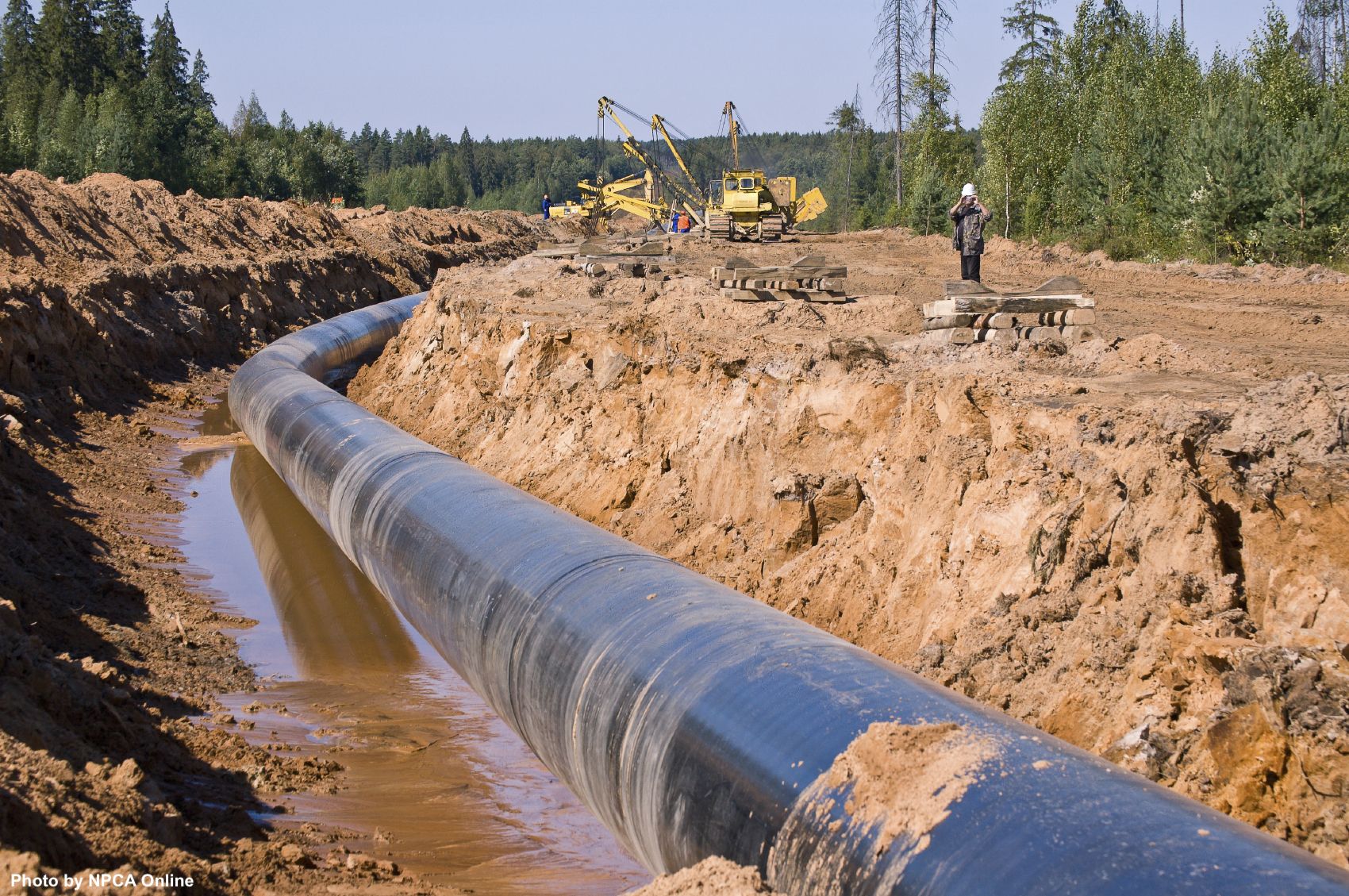 construction of the gas pipeline